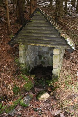 Pramen Jeleního potoka v Jelením žlabu