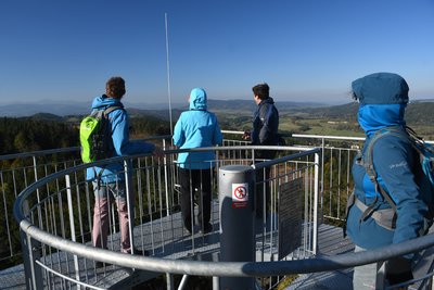 Panorama z rozhledny na Žaltmanu