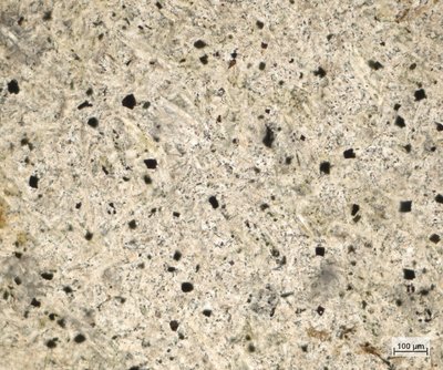 Silně alterovaný andezit