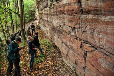 Permská stěna - učebnice sedimentologie