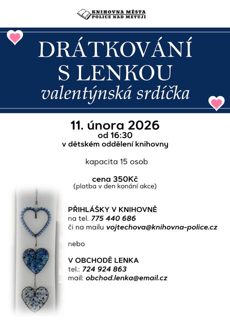 Drátkování s Lenkou - valentýnská srdíčka